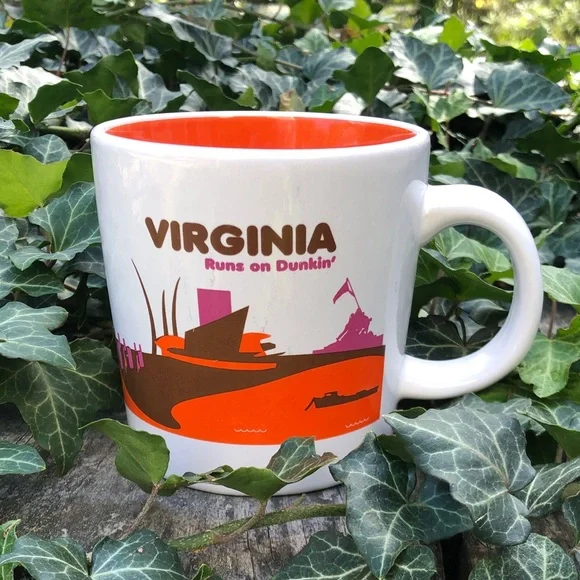 Dunkin' Virginia Mug - White and Orange - Picture 1 of 4